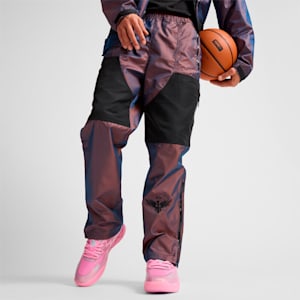 Cheap Jmksport Jordan Outlet x LAMELO BALL IRIDESCENT Woven Men's Basketball Pants, Ultraviolet, extralarge